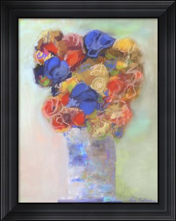 Framed Zigzag Bouquet Print