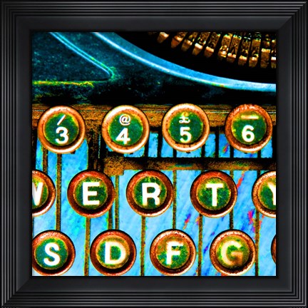 Framed High Contrast Typewriter 2 Print