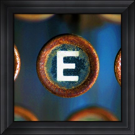 Framed Letter E of Typewriter &#39;LOVE&#39; Print