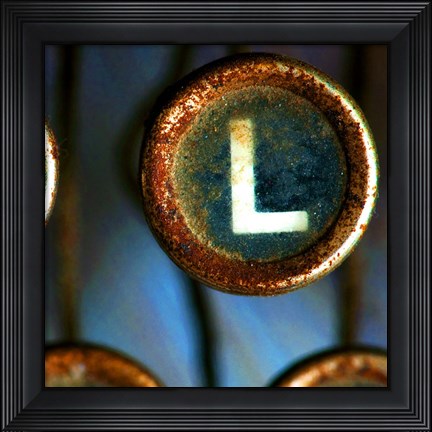 Framed Letter L of Typewriter &#39;LOVE&#39; Print