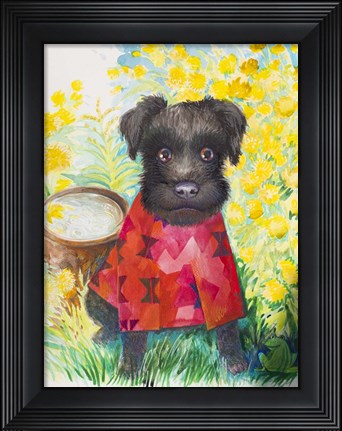 Framed Zverg Schnauzer Dog Print