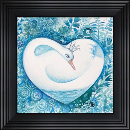Framed White Swan Print