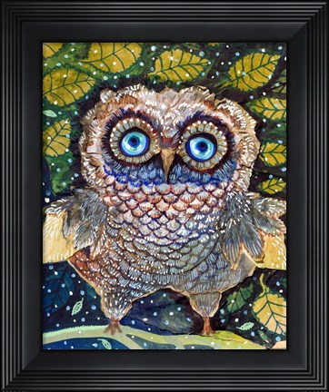 Framed Collage Owl Print