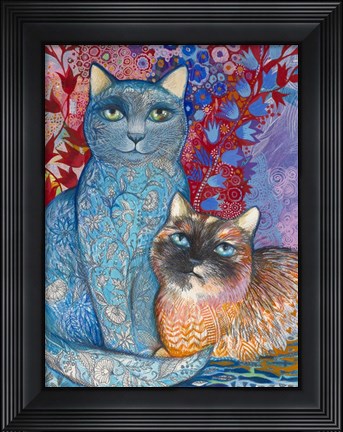 Framed 2 Cats 2 Print