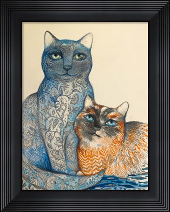 Framed 2 Cats Print