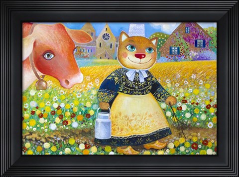 Framed France - Breton peasant Print