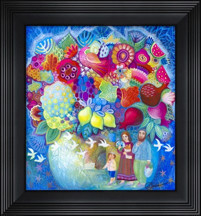 Framed Flowers From Israel Print