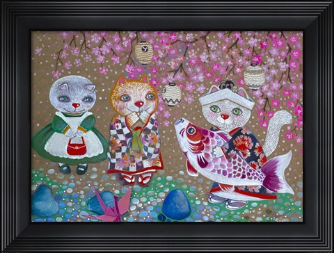 Framed Fleurs de Cerisier Print