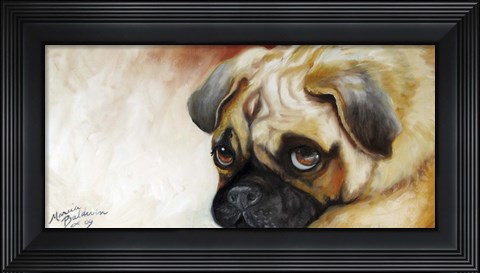 Framed Cutie Pie Pug Print