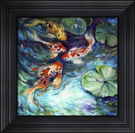 Framed Dancing Colors Koi Print