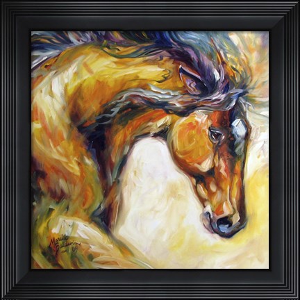 Framed Determined Equine Print