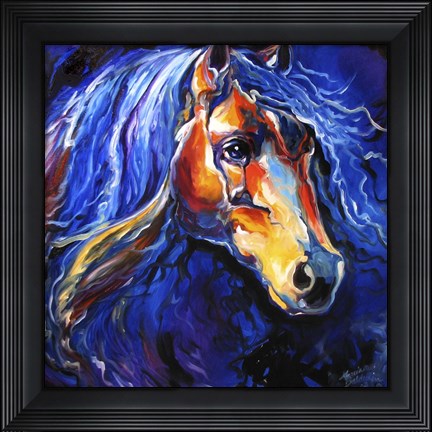 Framed Friesian Night Print