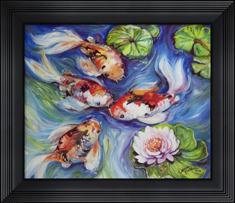 Framed Happiness Koi Dance Print