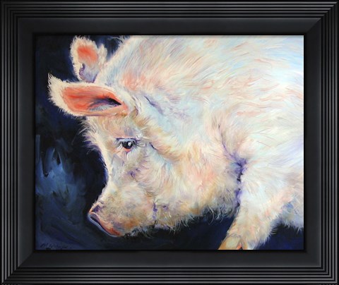 Framed My Pink Pig Print