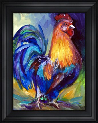 Framed Rooster One Print