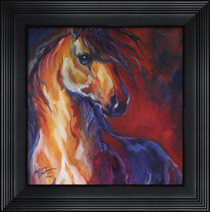 Framed Stallion Red Dawn Print