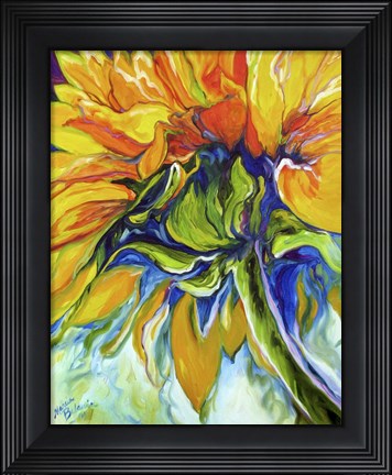 Framed Sunflower In July Print