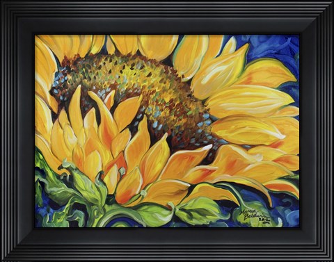 Framed Sunflower September Print