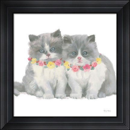 Framed Cutie Kitties VIII Print