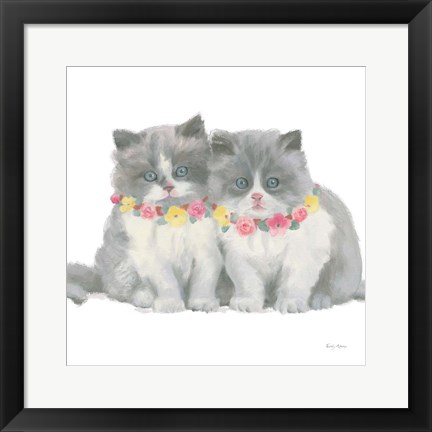 Framed Cutie Kitties VIII Print