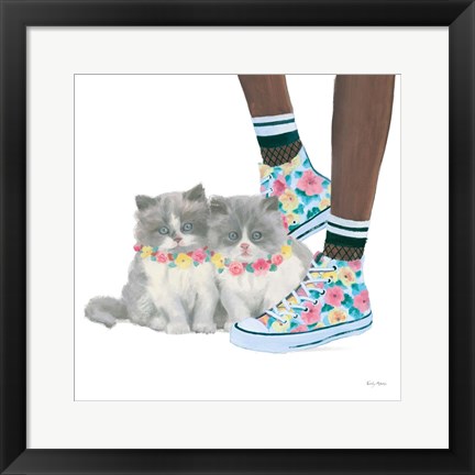 Framed Cutie Kitties VII Print