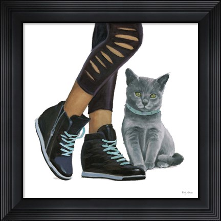 Framed Cutie Kitties V Print