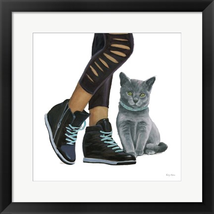 Framed Cutie Kitties V Print