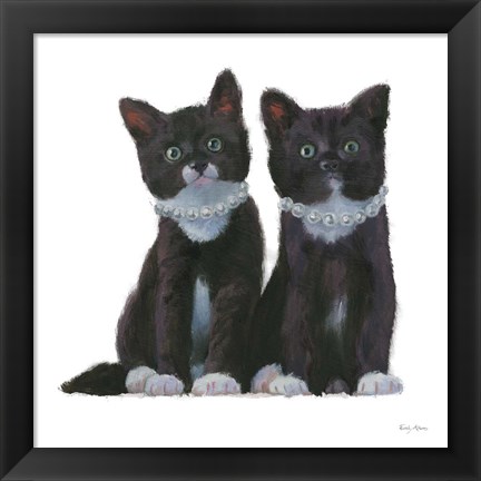 Framed Cutie Kitties IV Print