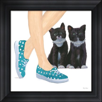 Framed Cutie Kitties III Print
