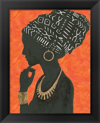 Framed Graceful Majesty II Orange Print