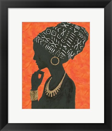 Framed Graceful Majesty II Orange Print