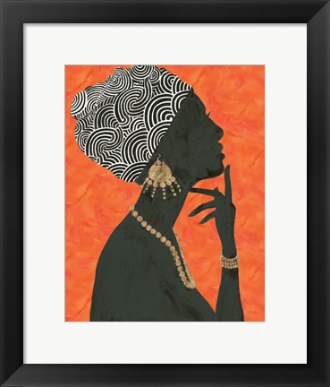 Framed Graceful Majesty I Orange Print