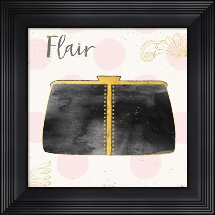 Framed Fashion Blooms II Black Print