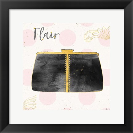 Framed Fashion Blooms II Black Print