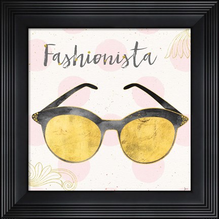 Framed Fashion Blooms IV Black Print