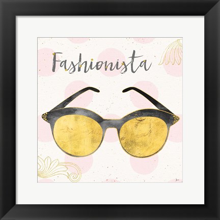 Framed Fashion Blooms IV Black Print