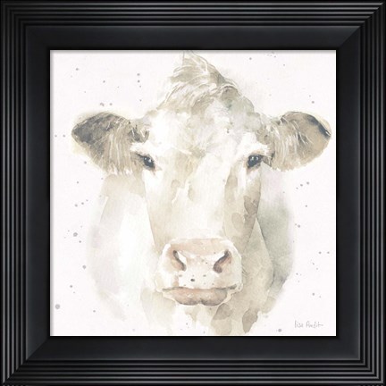 Framed Farm Friends II Neutral Print
