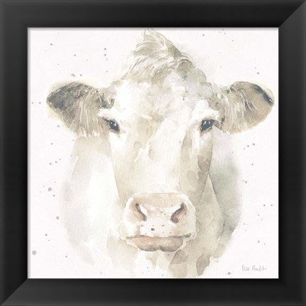 Framed Farm Friends II Neutral Print