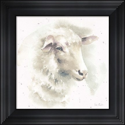 Framed Farm Friends IV Neutral Print