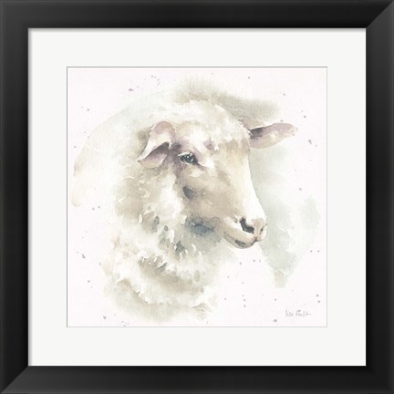 Framed Farm Friends IV Neutral Print