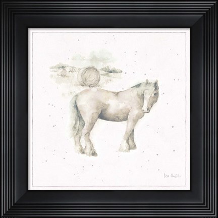 Framed Farm Friends XII Neutral Print