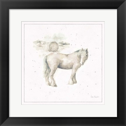 Framed Farm Friends XII Neutral Print