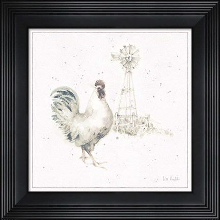 Framed Farm Friends XI Neutral Print