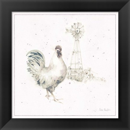 Framed Farm Friends XI Neutral Print