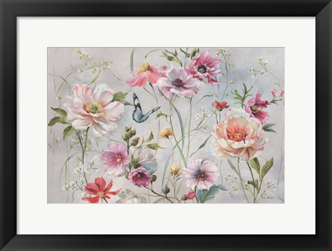 Framed Antique Garden I Print