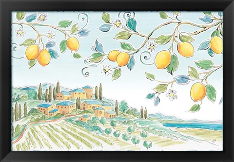 Framed Mediterranean Breeze I Print