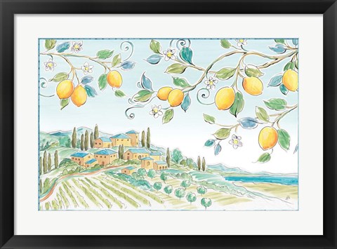 Framed Mediterranean Breeze I Print