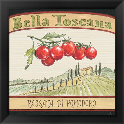 Framed Tuscan Flavor V Print