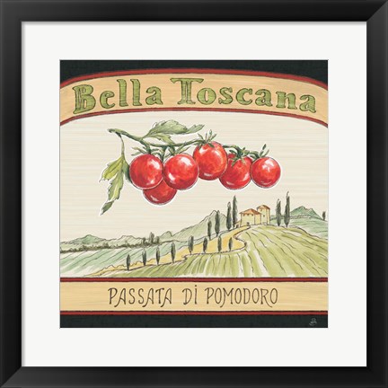 Framed Tuscan Flavor V Print