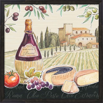Framed Tuscan Flavor II Print